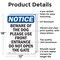Signmission Beware Of The Dog Please Use Front, 12 in W x Rectangle, Aluminum OS-2PACK-NS-A-1218-V-10348 - alternate 4